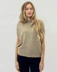 Maglia in maglia fine con maniche corte
