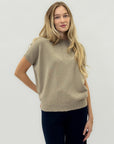 Maglia in maglia fine con maniche corte
