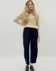 Pantaloni ampi con vita elasticizzata