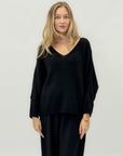 Maglione morbido con scollo a V