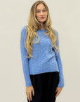 Maglione intrecciato soffice in misto lana