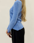 Maglione intrecciato soffice in misto lana
