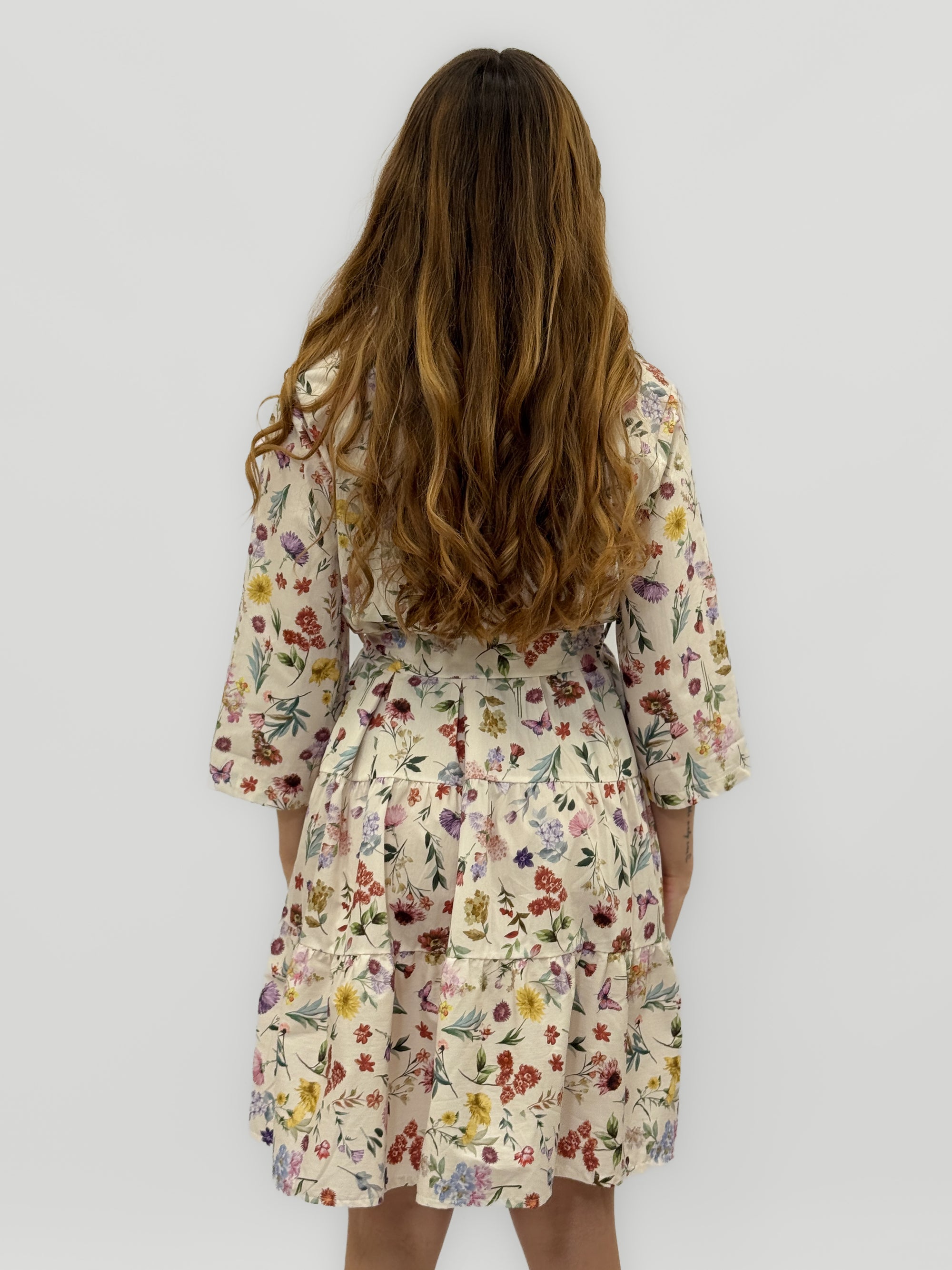 Abito Chemisier in Cotone Fantasia Floreale