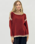 Maglione morbido con dettagli a contrasto – Comfort e stile casual