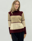Maglione geometrico a blocchi di colore – Morbido e moderno