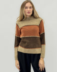 Maglione geometrico a blocchi di colore – Morbido e moderno