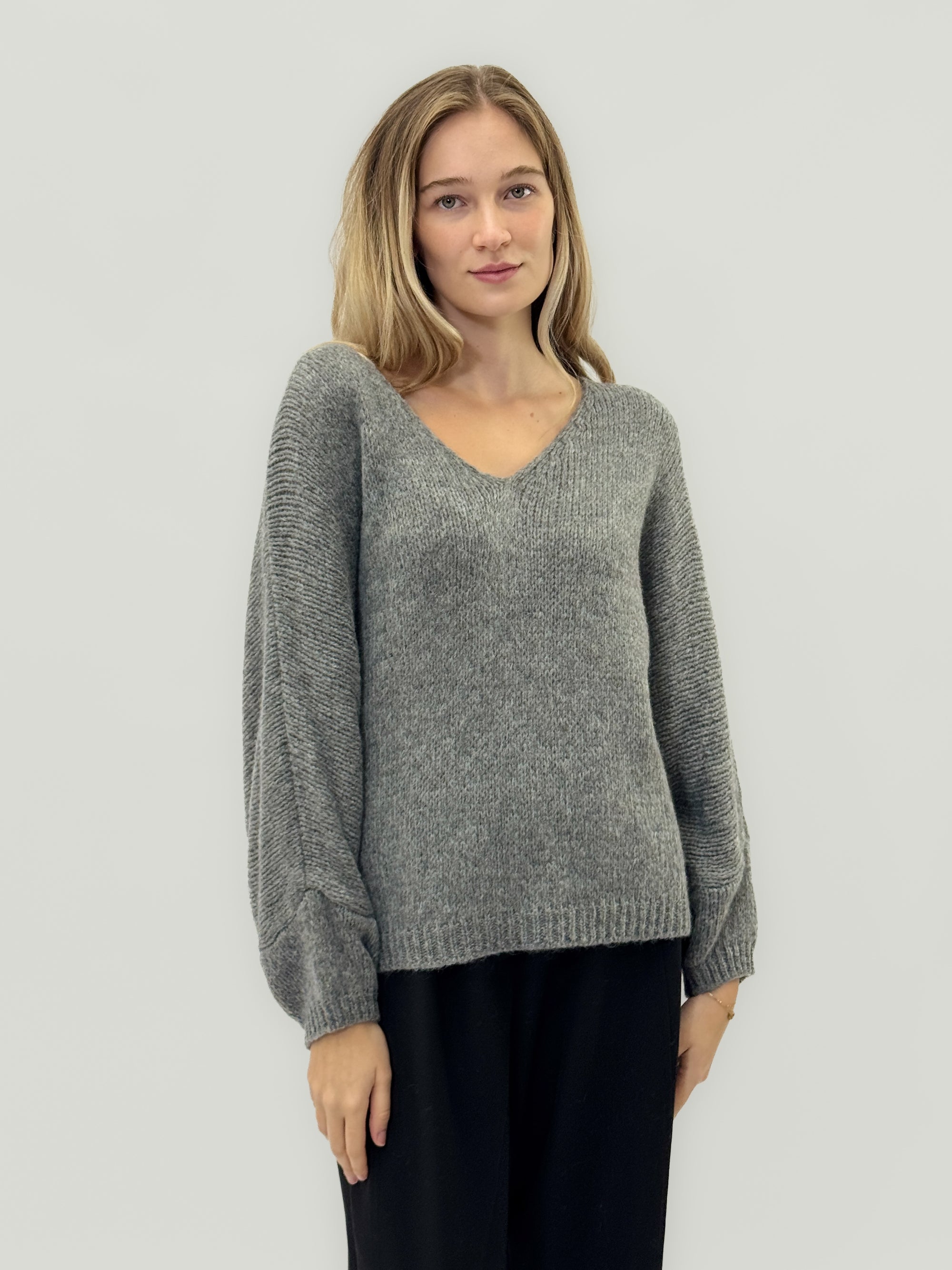 Maglione morbido con scollo a V