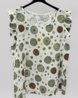 Blusa Bianca Fantasia Cerchi Multicolor