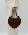 Borsa Cuore Effetto Camoscio – Romantic Chic