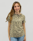 T-shirt Animalier con Volant