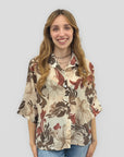 Camicia Fantasia Floreale a Manica Corta
