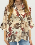 Camicia Fantasia Floreale a Manica Corta