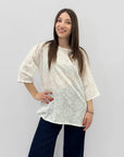 Maglia in pizzo sangallo