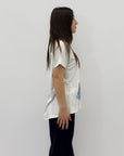 T-shirt in cotone taglia comoda con donna