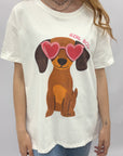 T-shirt in cotone con stampa Girl Boss