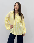 Camicia leggera taglia comoda a righe