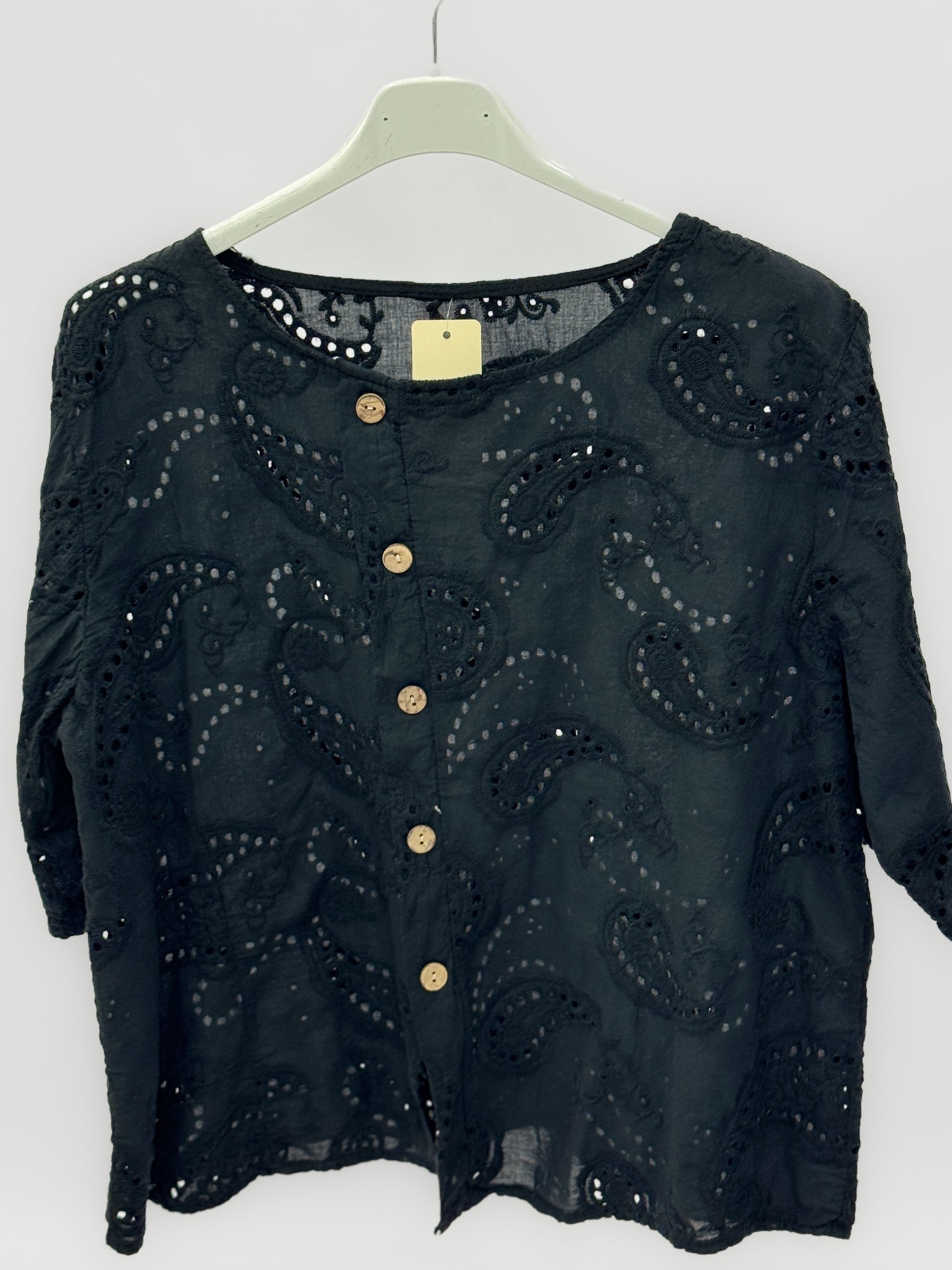 Camicia Ricamata con Bottoni