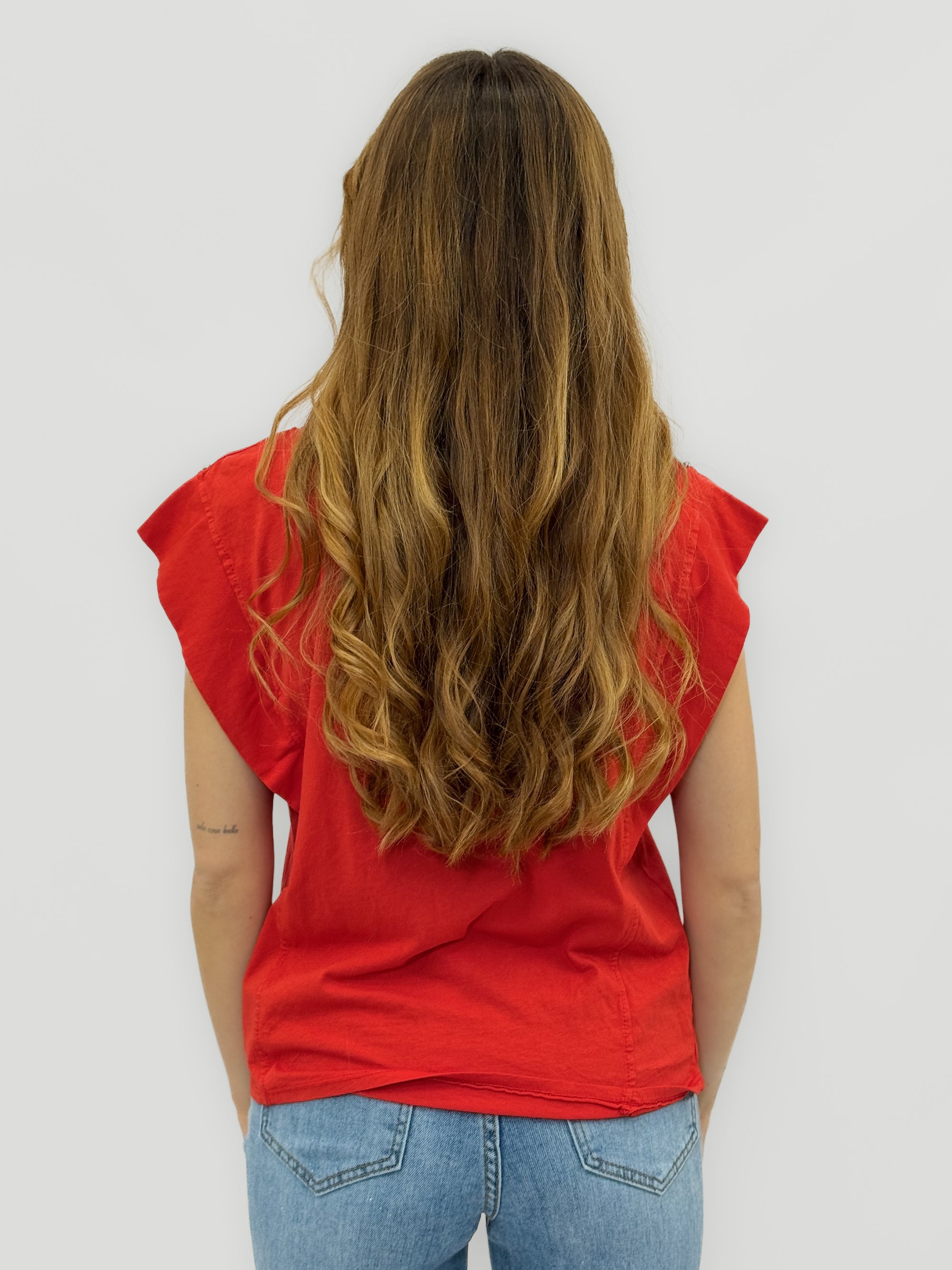 T-shirt con Borchie Laterali
