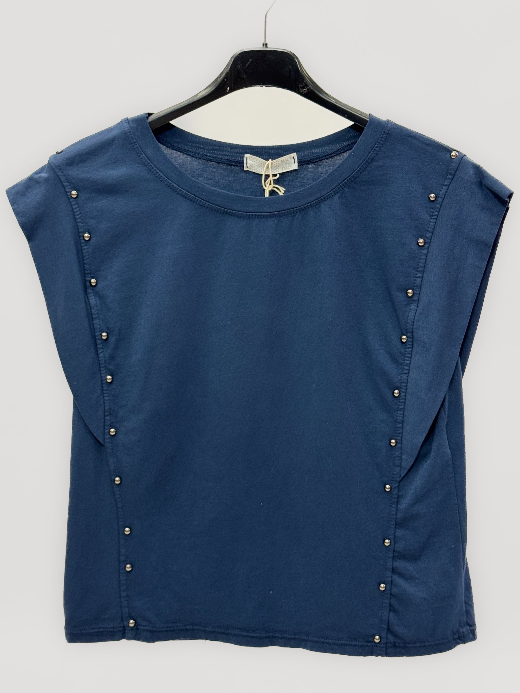 T-shirt con Borchie Laterali