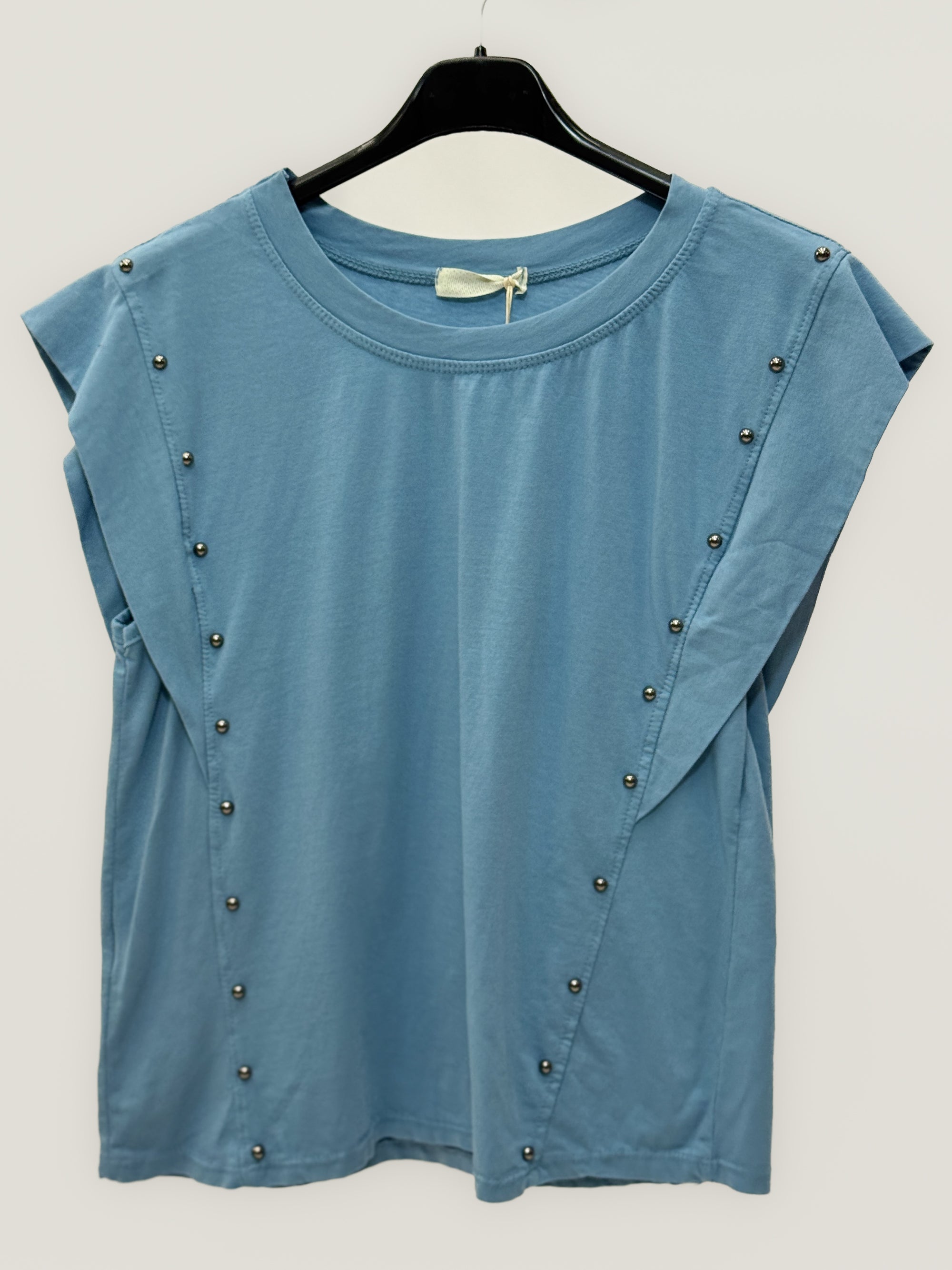 T-shirt con Borchie Laterali