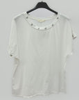 T-shirt in Cotone con Occhielli