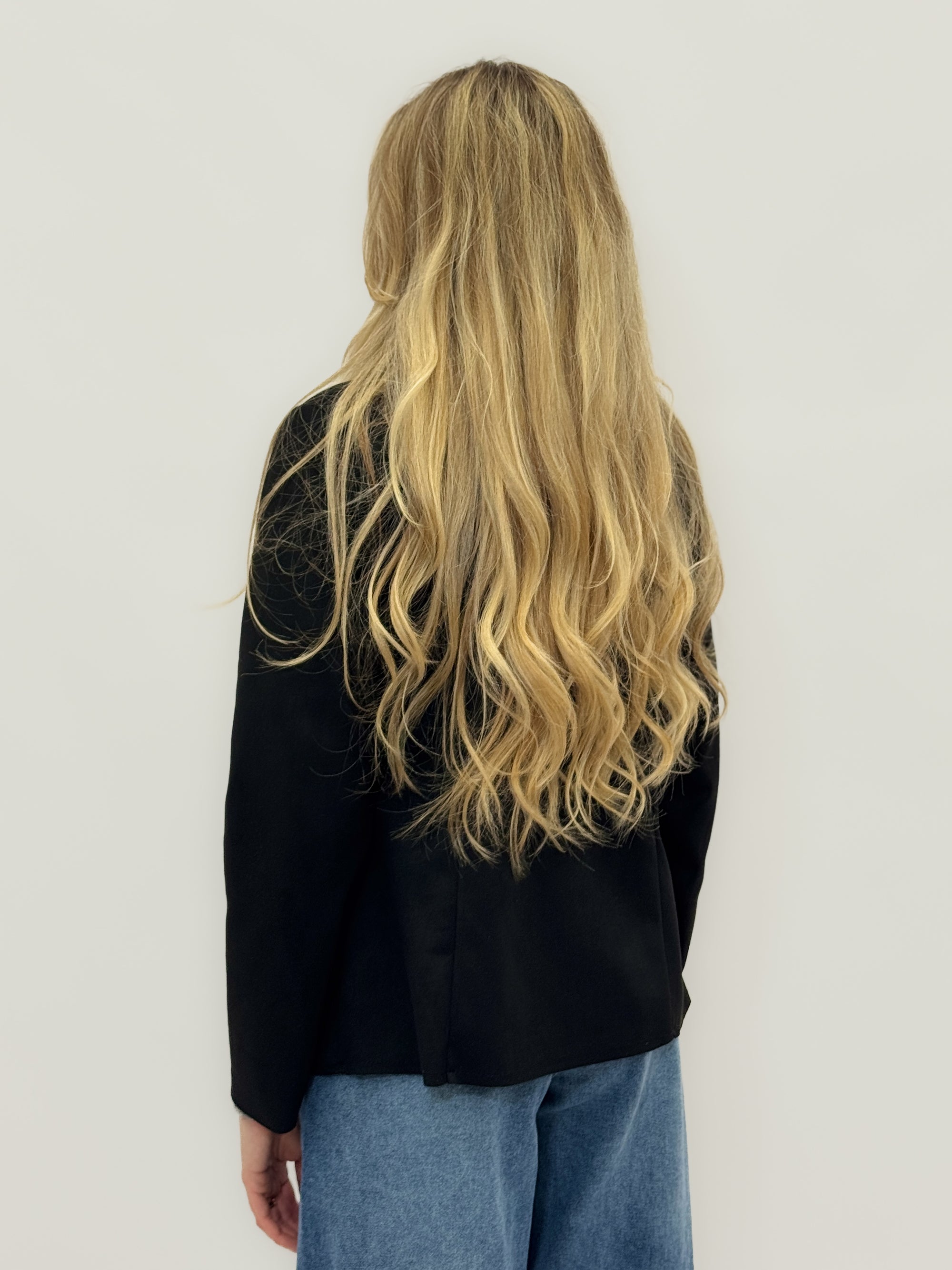 Giacca monopetto in effetto camoscio