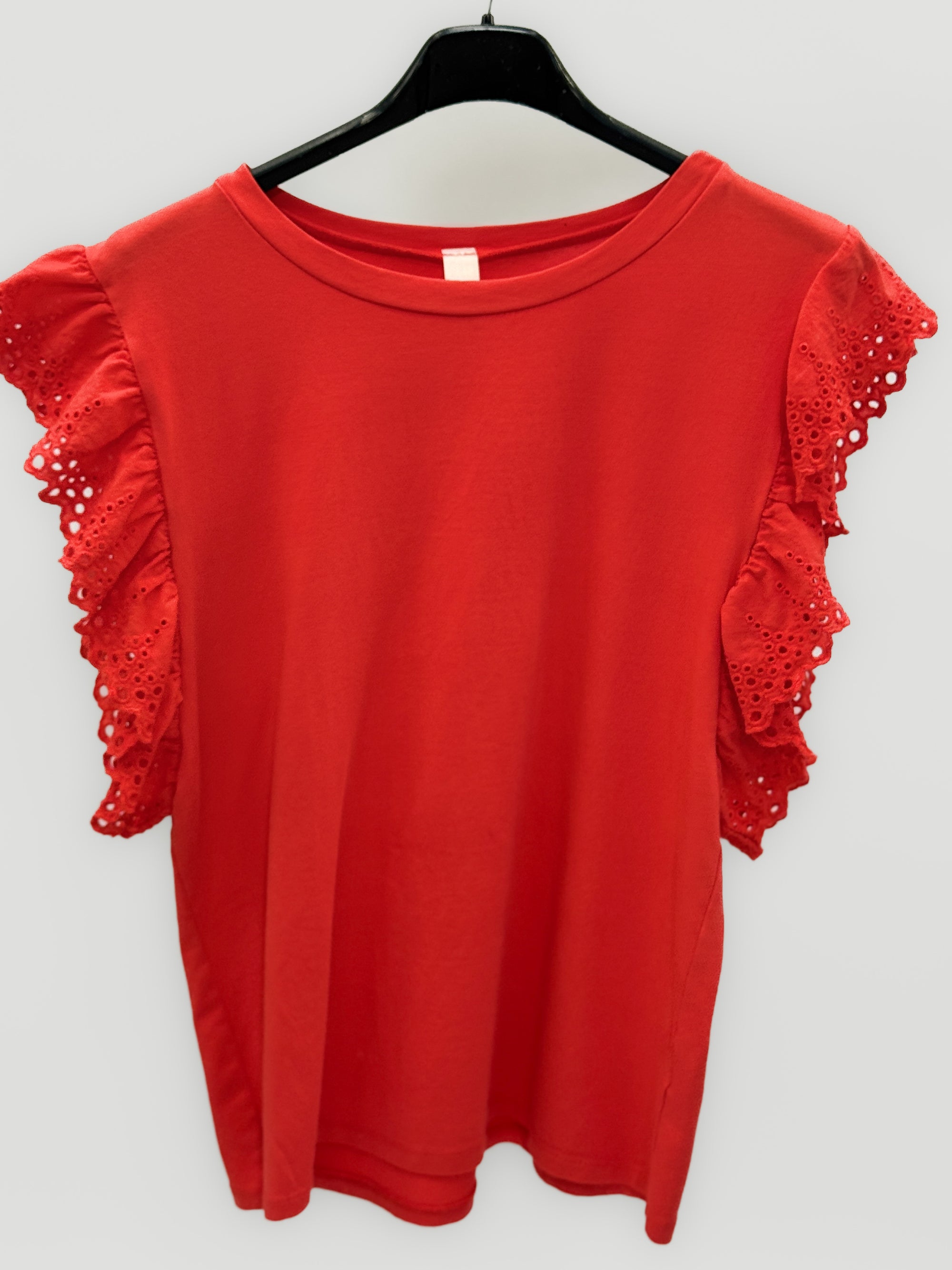 T-shirt con Maniche in Pizzo