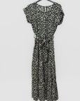 Abito Midi Fantasia Animalier con Cintura