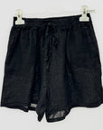 Pantaloncini a Vita Alta in 100% lino