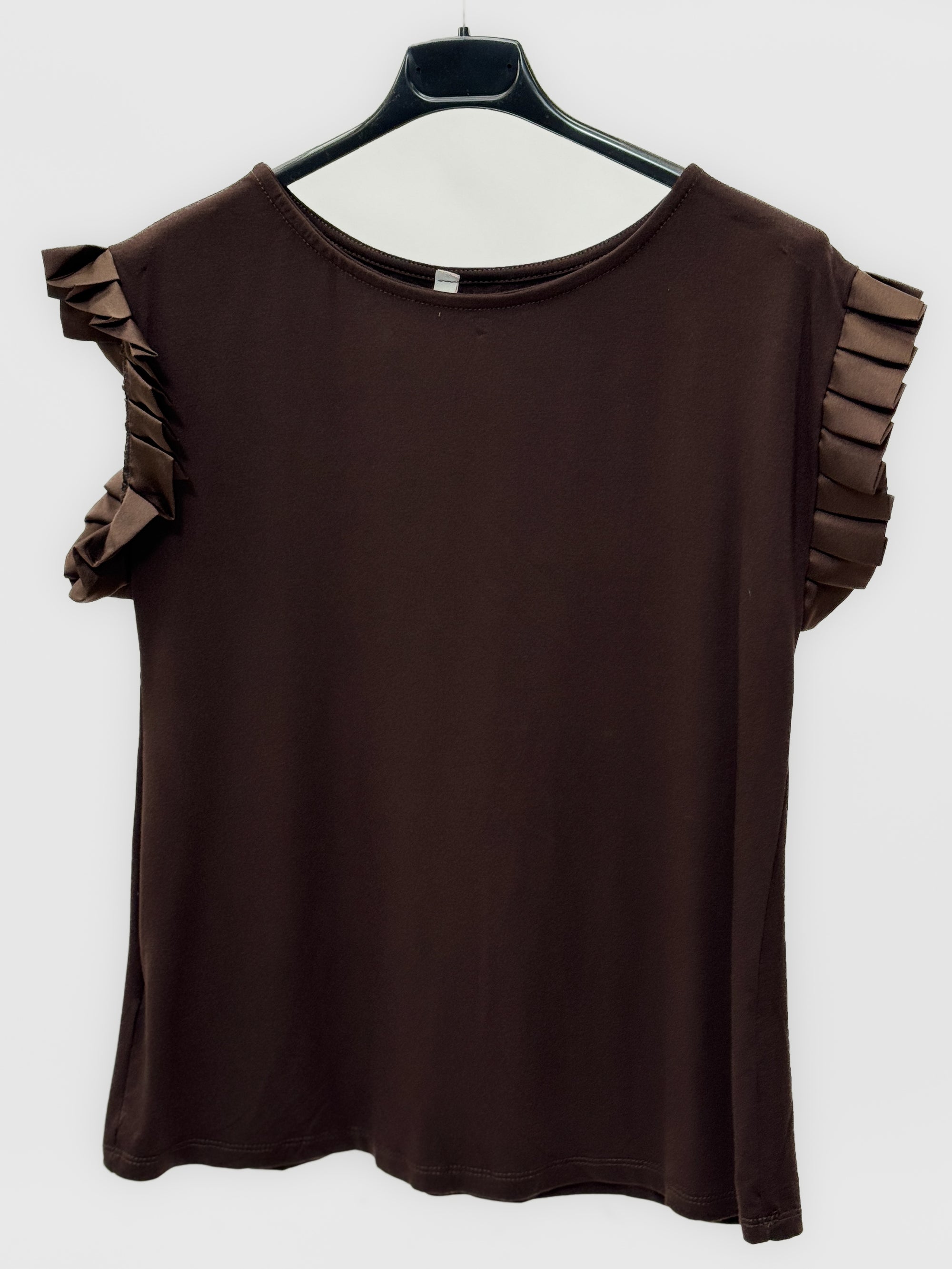 T-shirt con Maniche Plissé