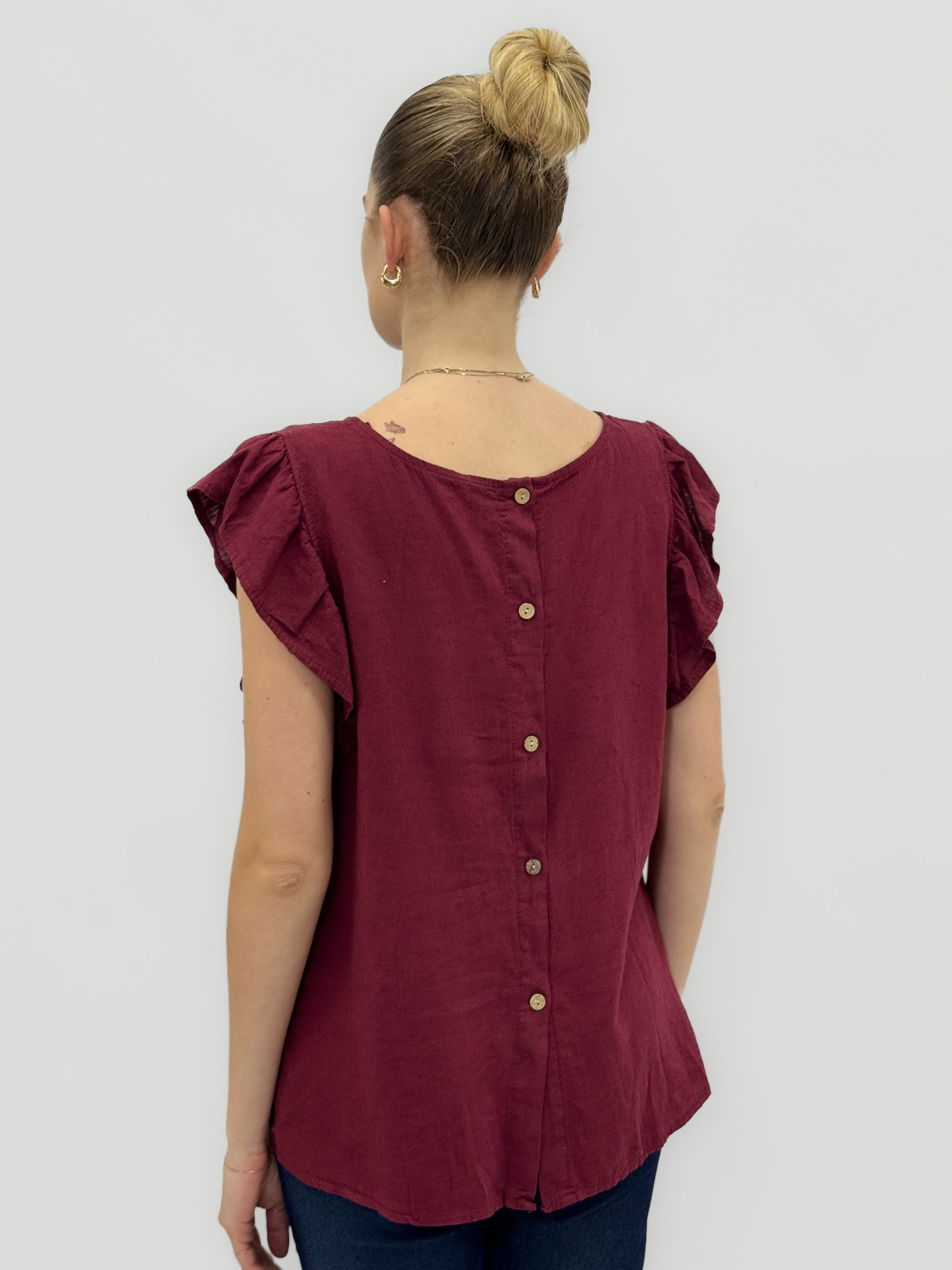 Blusa in Lino con Volant