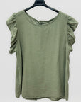 Blusa in Lino con Volant