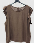 Blusa in Lino con Volant