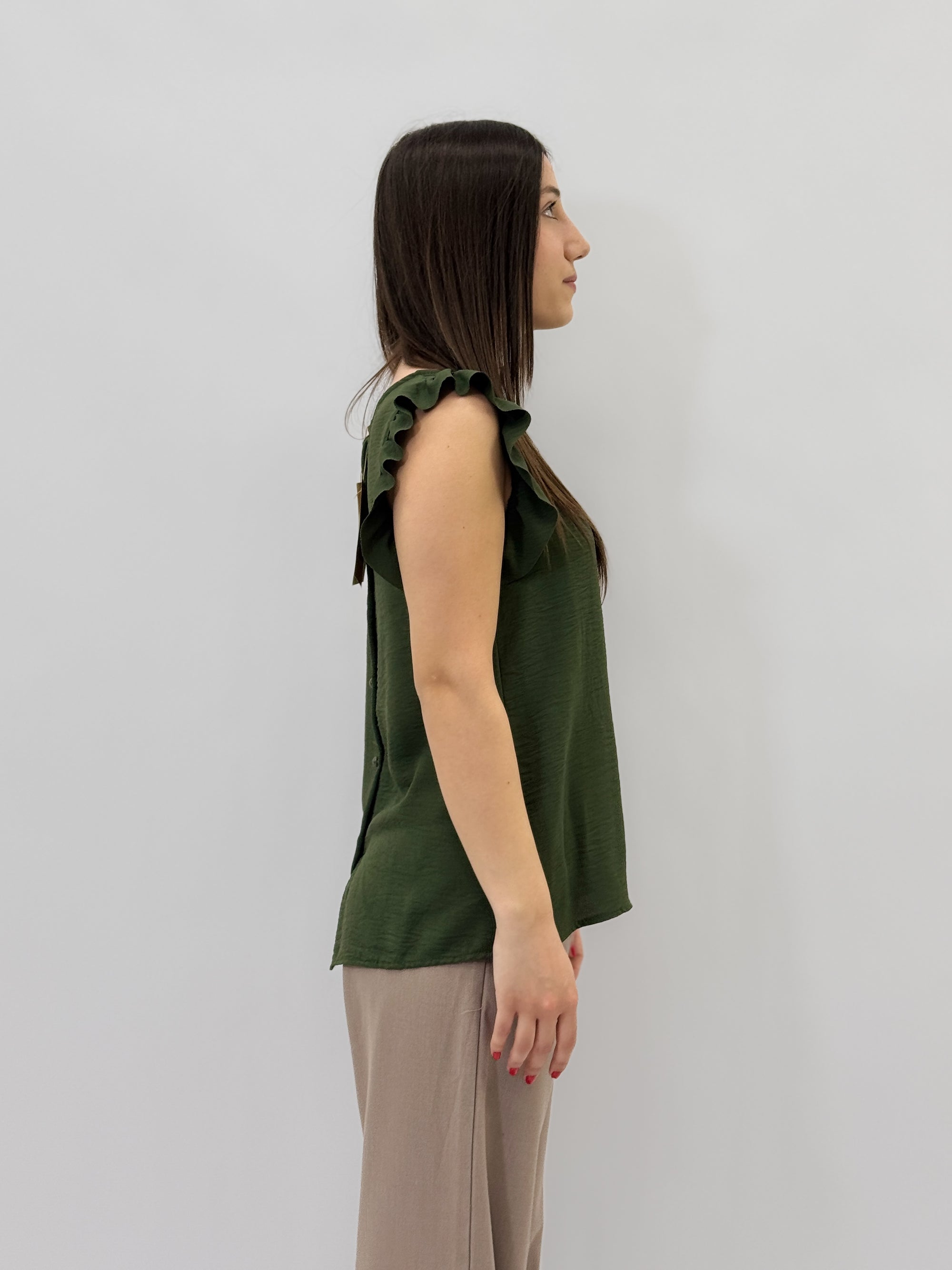 Maglia con maniche volant