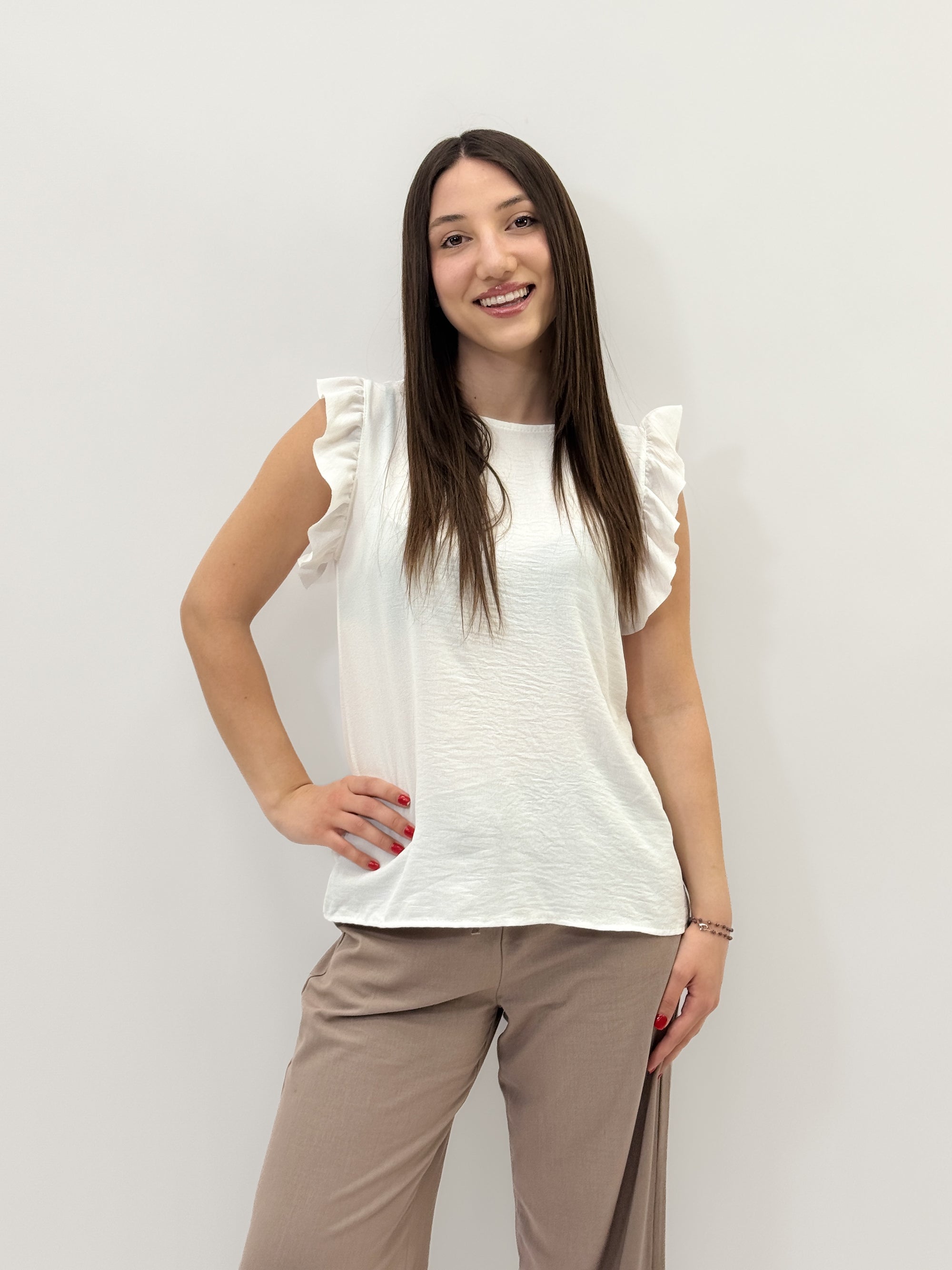 Maglia con maniche volant