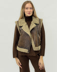 Gilet effetto montone con interno teddy – Caldo e grintoso
