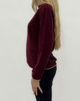 Maglia con bordi a contrasto – Lana e cashmere per un comfort raffinato