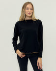 Maglia con bordi a contrasto – Lana e cashmere per un comfort raffinato