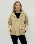 Giacca in teddy con zip