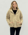Giacca in teddy con zip