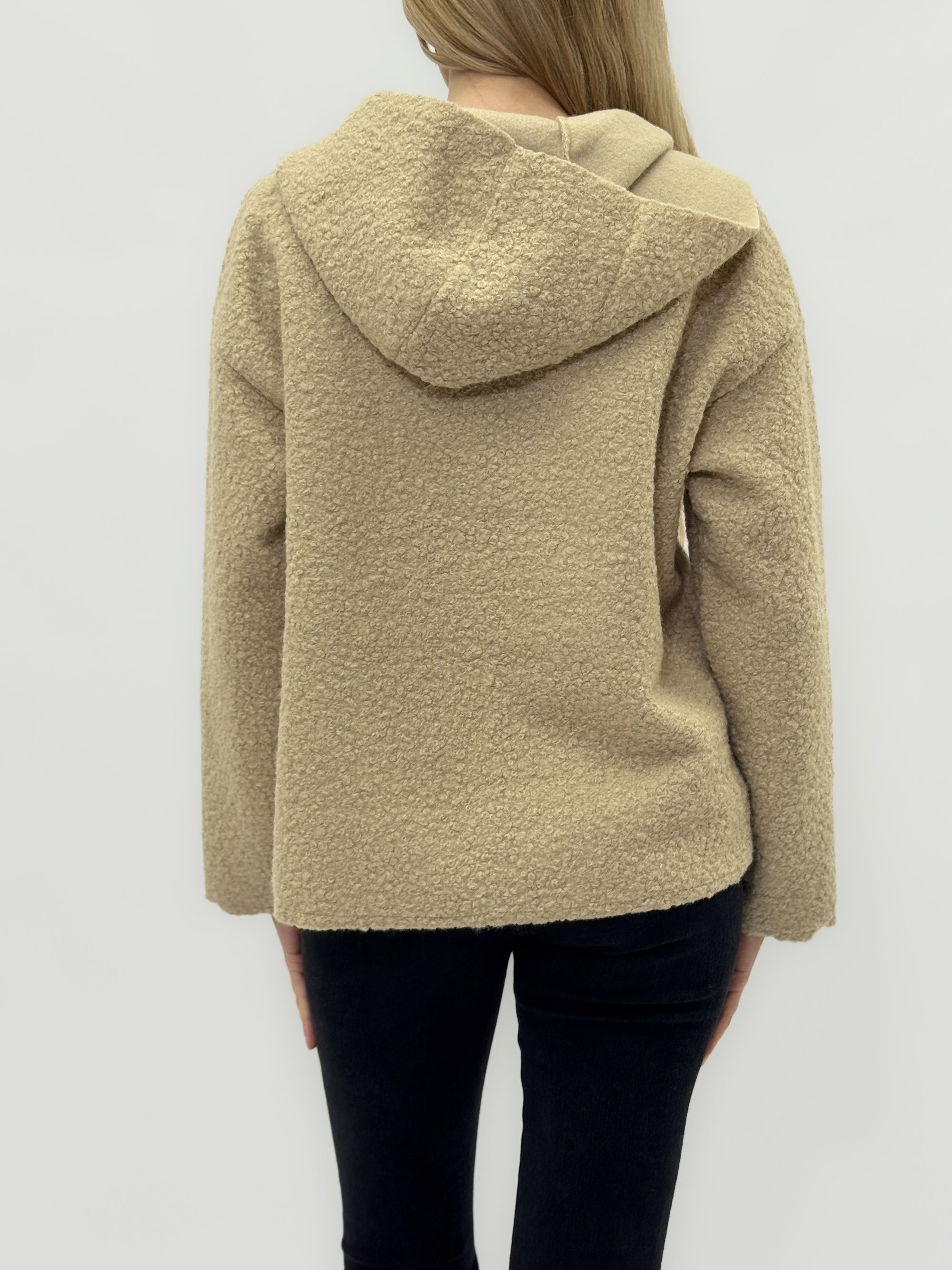 Giacca in teddy con zip