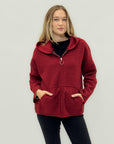 Giacca in teddy con zip