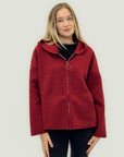 Giacca in teddy con zip