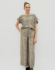 Completo Effetto Lino con Pantalone Palazzo