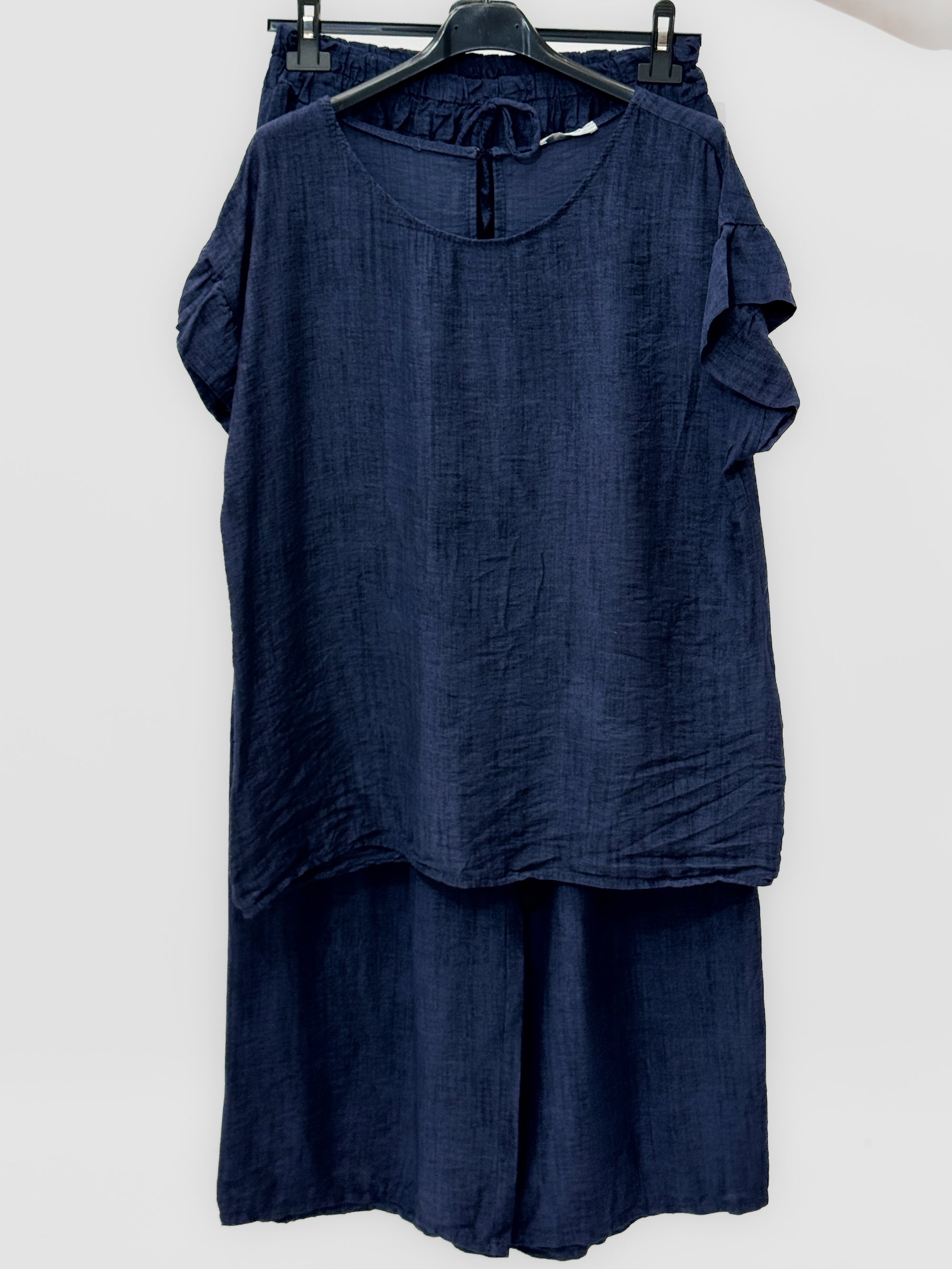 Completo Effetto Lino con Pantalone Palazzo