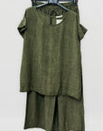 Completo Effetto Lino con Pantalone Palazzo