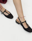 Ballerine a rete con cinturino