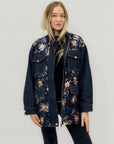Giacca in denim con ricami di paillettes – Stile casual chic