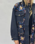 Giacca in denim con ricami di paillettes – Stile casual chic