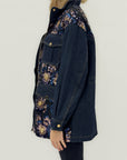 Giacca in denim con ricami di paillettes – Stile casual chic